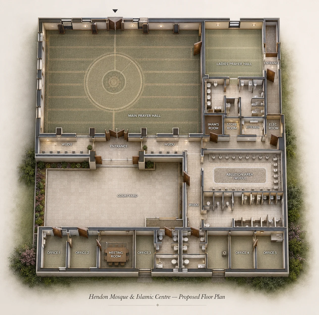 Illustrated proposed floor plan